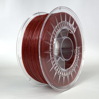Filament Devil Design PET-G 1,75 Galaxy trblietavá červená, tlačová struna, 1kg